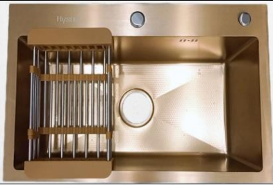 سینک تک لگن ۶۰×۴۰ طلایی؛ ترکیب زیبایی، دوام و کارایی در آشپزخانه مدرن