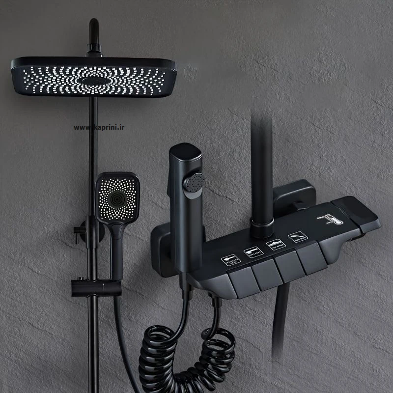 دوش پیانویی دیجیتال رنگ دودی