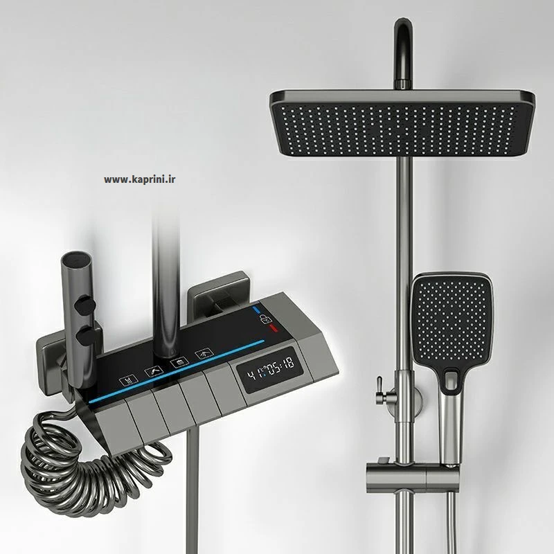 دوش پیانویی دیجیتال رنگ دودی