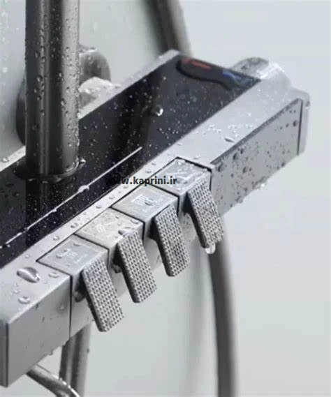 دوش پیانویی دیجیتال لوکس رنگ دودی