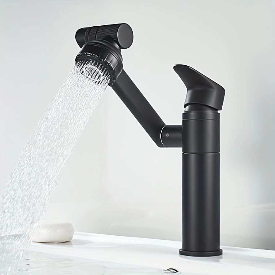 شیر روشویی چرخشی تلسکوپی مشکی