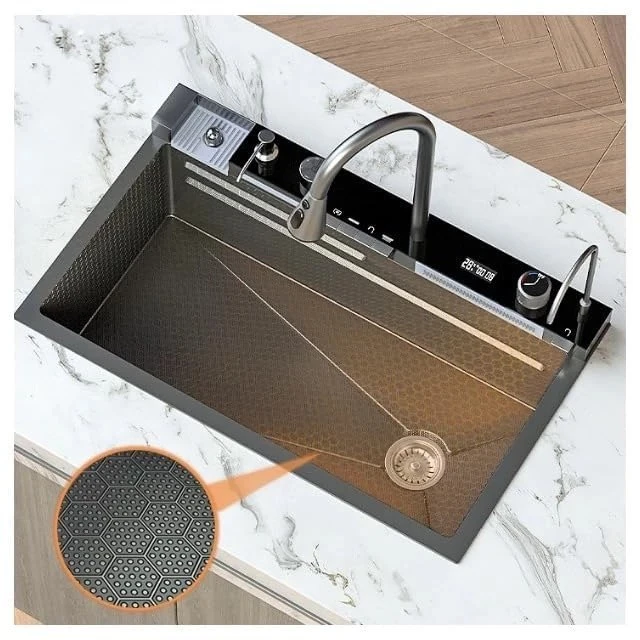 سینک پیانویی 5 کلید دودی (با قطعات برنجی و گارانتی)